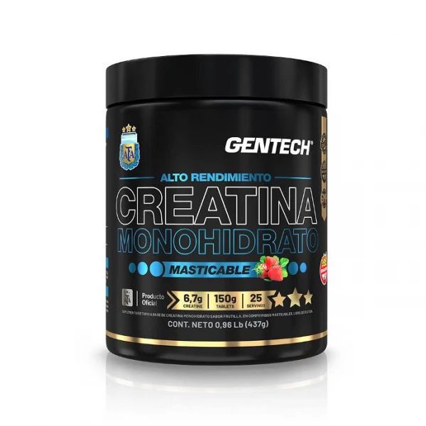 Ver más sobre Suplementos Creatina Masticable Gentech x 150 tabs, Argentina