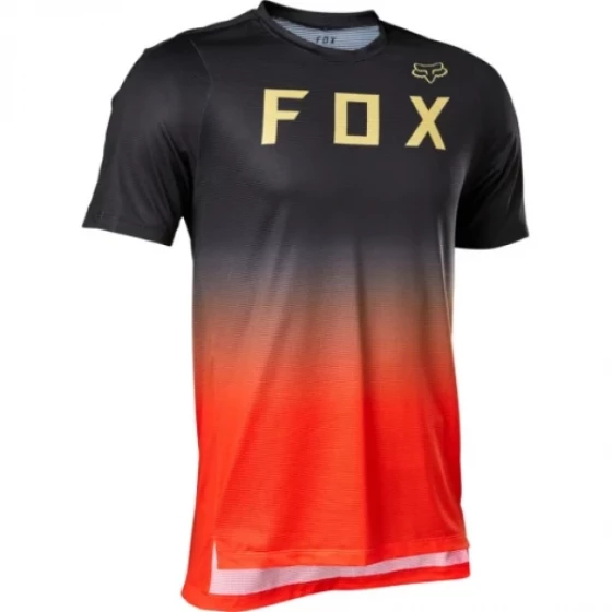 Remera FOX Flexair SS Jersay Negra con Roja | Deportes | Bicilcleta